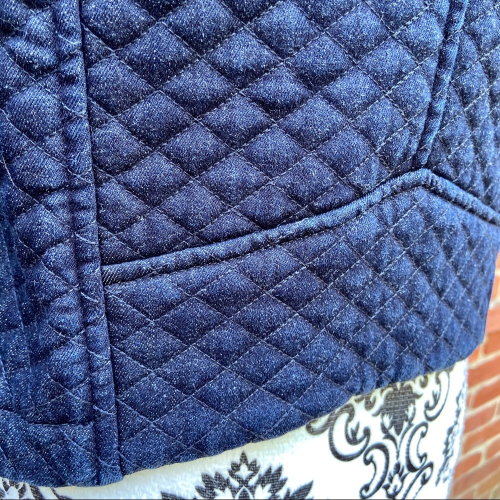 GENERATION LOVE Deep Blue Quilted Zip Moto Jacket - Picture 8 of 8